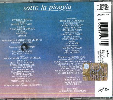 Sotto la pioggia - CD Audio di Antonello Venditti - 2