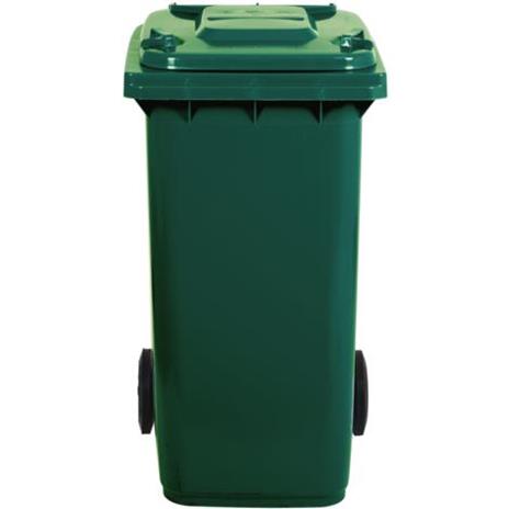 Bidone Per Raccolta Differenziata Mobil Plastic 120L - Grigio Verde, Carrellato, UNI EN 840 - Foto 4