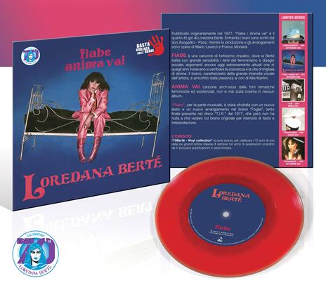 Fiabe - Anima vai (Red Coloured Vinyl + cartolina personalizzata) - Vinile 7'' di Loredana Bertè - 3