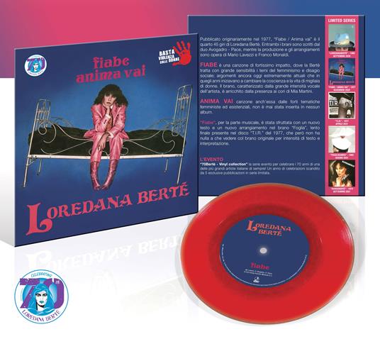 Fiabe - Anima vai (Red Coloured Vinyl + cartolina personalizzata) - Vinile 7'' di Loredana Bertè - 3