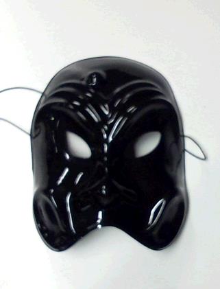 Maschera Arlecchino Classico Nero In Plastica