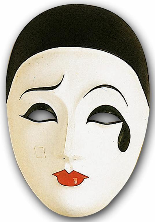 Maschera Pierrot In Plastica