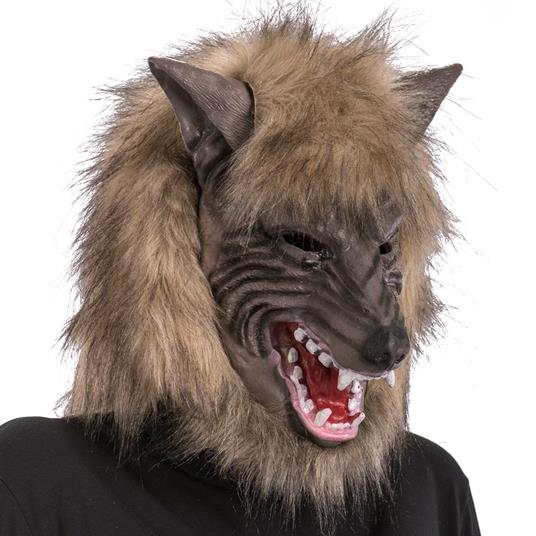Maschera Lupo In Fingomma con Pelliccia con Cav.