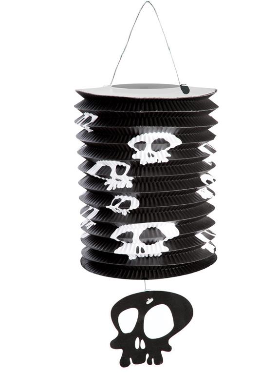 Lanterna in Carta C/ Teschi Diam. Cm. 15 H.Cm.30 Ca. Carnival Toys (4103)