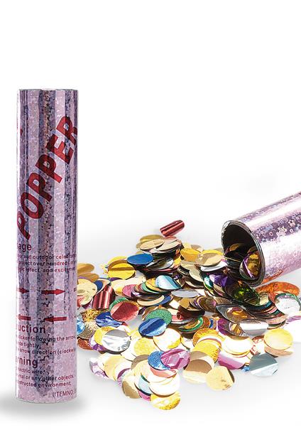 Party Popper Ad Aria Compressa Metallizzato H.Cm.20 Ca. Carnival Toys (4172)
