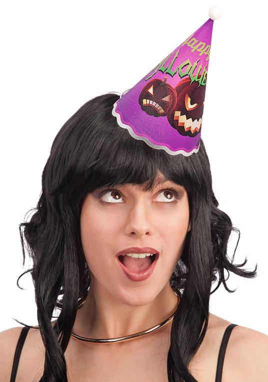 Cappellino Lum. Viola Halloween in Plastica Batt.Incl. H.Cm.18 Ca. Carnival Toys (4416)