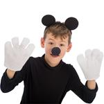 Set Topolino (Cerchietto, Guanti E Naso)In Busta con Cav.