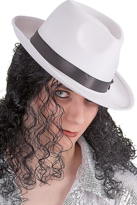 Cappello Gangster in Raso Bianco e Feltro Tg. 58. Carnival Toys (5623)