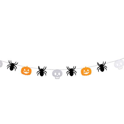 Festone Halloween In Feltro L.Cm.120 Ca. In Busta con Cav.