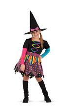 Costume streghetta multicolor taglia VII 10-11 anni