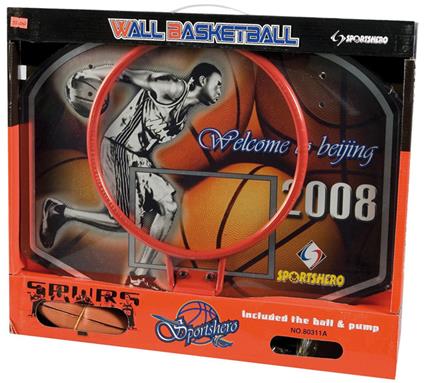 Canestro Metallo con Palla + Pompa