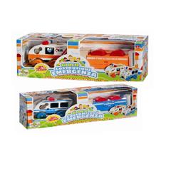 Playset Ambulanza E Cubi Costruzioni In Legno Cm 38X11X14 Per Bambini Età  3+ Anni - Green Kids Toys
