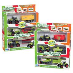 AGRIPOWER PLAYSET DIE CAST 3 TRATTORI E 3 MACCHINARI