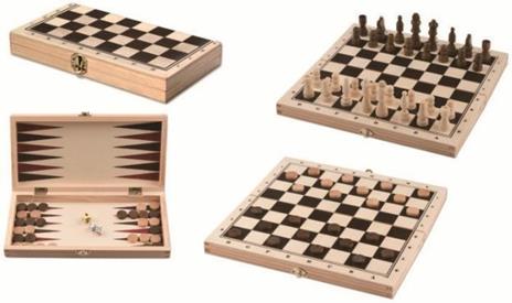 Scacchi Dama Backgammon legno 11025 - 2