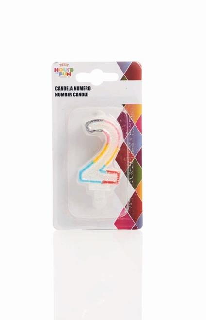 Candelina Numerale Glitter 2