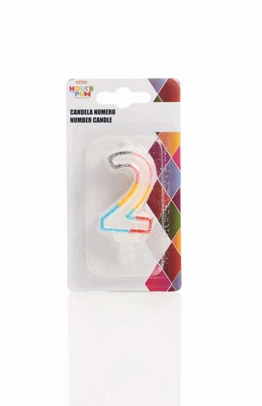 Candelina Numerale Glitter 2