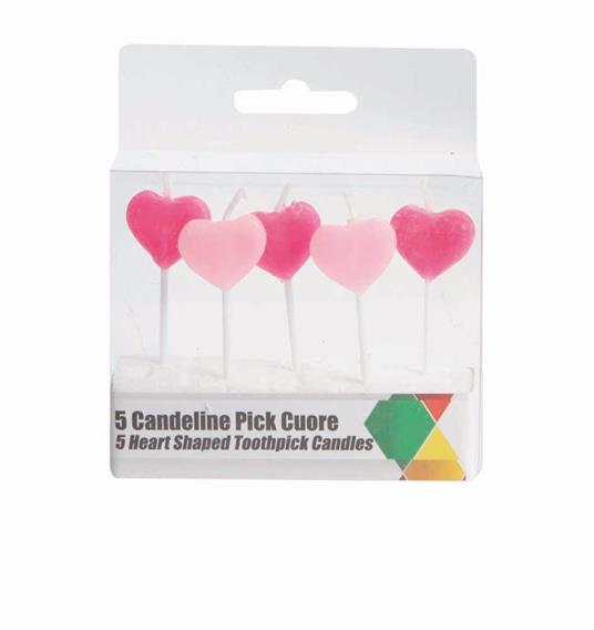 Busta 5 Candeline Pick Cuore