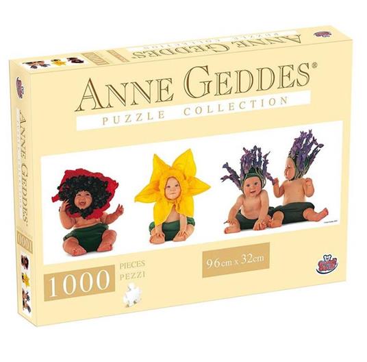 Anne Geddes. Puzzle 1000 pezzi Flowers Panorama
