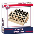 Dama + scacchi in legno