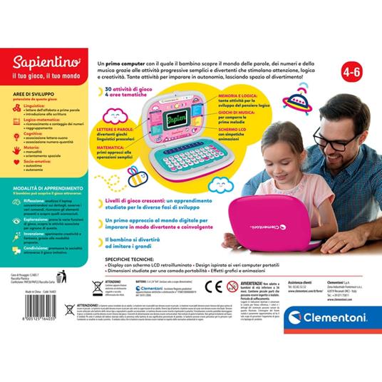 Bambini Giocattoli Piccolo computer portatile per oltre 3 anni Bambini 5  modalità di apprendimento Costruire capacità di pensiero Inglese Imparare  Laptop Giocattolo