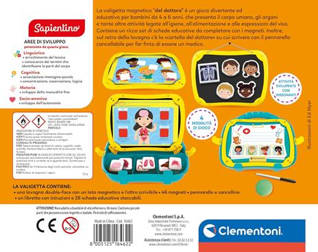 Clementoni Sapientino - Valigetta del Dottore, Kit Medico Bambini 4-6 Anni, Schede Educative - 3