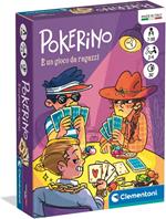 Clementoni - Pokerino, Mazzo di Carte Poker per Bambini 7+ Anni, 2-4 Giocatori, con Fiches, Idea Regalo