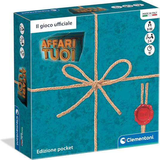 Clementoni Giochi da Tavolo - Affari Tuoi RAI Pocket - Gioco di Società Adulti e Bambini 8 Anni, Strategia, Divertimento