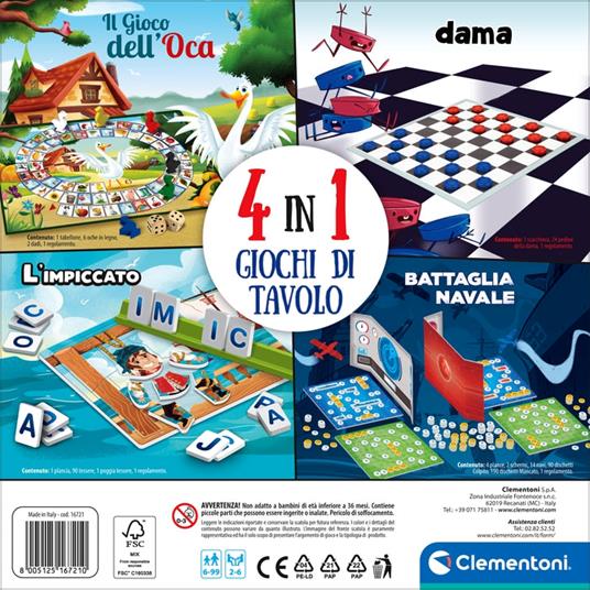 4in1 Giochi da tavolo - 4