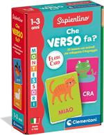Clementoni Sapientino Montessori - Che Verso Fa, Gioco Educativo, 30 Flashcards Montessori per Bambini 1-3 Anni