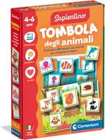 Giocattolo Clementoni Sapientino - Tombola degli Animali, Gioco Educativo 4-6 Anni con 60 Tessere Illustrate, Flashcards per Stimolare Clementoni