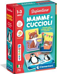 Clementoni Sapientino Baby - Mamme e Cuccioli, Gioco Educativo per Bambini 1-3 Anni, Flashcards