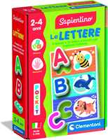 Giocattolo Clementoni Sapientino - Le Lettere, Gioco Educativo per Bambini 2-4 Anni con Tessere per Imparare Le Lettere dell'Alfabeto Clementoni