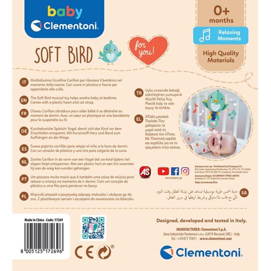Baby Clementoni - Soft Bird Musical Peluche - 3