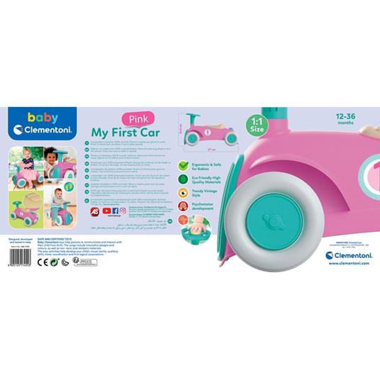 Clementoni Macchinina Cavalcabile Pink - 5