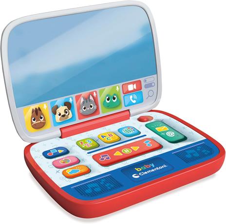 Clementoni Baby Mini Laptop, Computer Educativo Bambino 12-36 Mesi, Centro attività Prima Infanzia, Insegna Lettere, Numeri