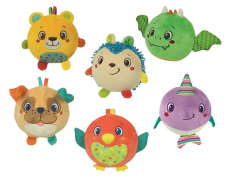 Baby clementoni  animal soft ball  display assortito, 1 peluche prima infanzia - 2