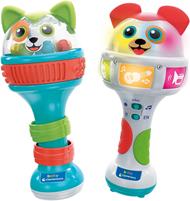 Clementoni Baby Baby Maracas Amici Cuccioli, Sonagli Interattivo Bambini 6-36 Mesi, con Palline, Effetti Sonori e Melodie