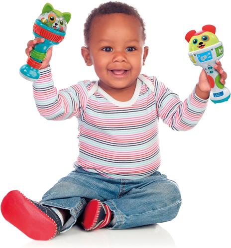 Clementoni Baby Baby Maracas Amici Cuccioli, Sonagli Interattivo Bambini 6-36 Mesi, con Palline, Effetti Sonori e Melodie - 4