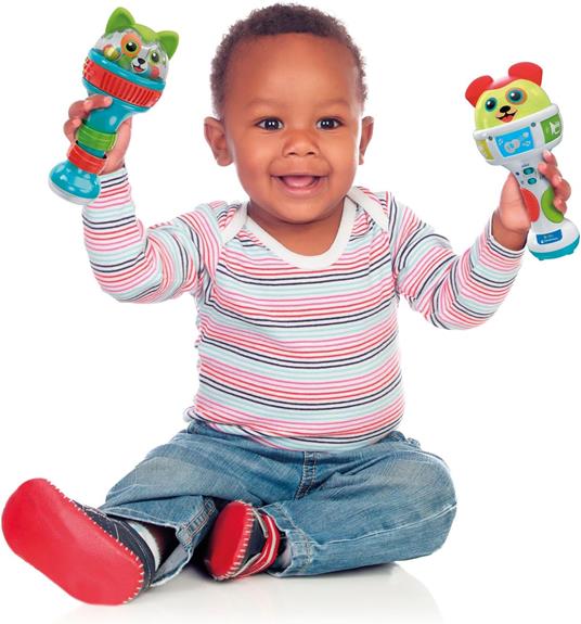 Clementoni Baby Baby Maracas Amici Cuccioli, Sonagli Interattivo Bambini 6-36 Mesi, con Palline, Effetti Sonori e Melodie - 4