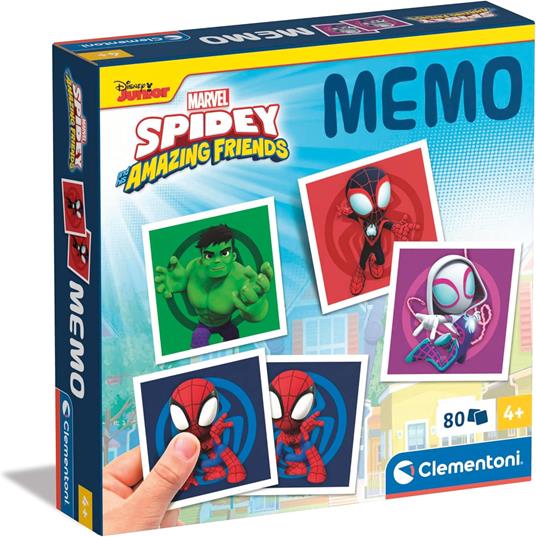 Clementoni - 18304 - Memo Marvel Spidey - Gioco Di Memoria E Associazione, Carte Da Accoppiare