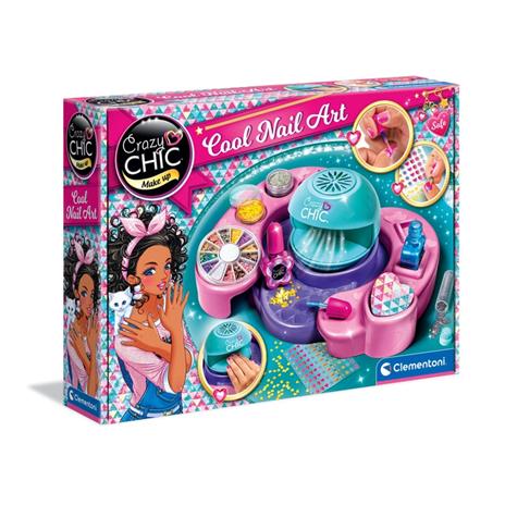 Clementoni Crazy Chic Cool Nails Atelier smalti Set per Unghie Bambina 6  Anni, 18599 - Clementoni - Creaidea - Perline e gioielli - Giocattoli