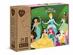 Clementoni Play For Future Disney Princess 24 pezzi materiali 100% riciclati Made in Italy, puzzle bambini 3 anni+, 20257