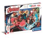 Clementoni supercolor puzzle glitter the avengers  104 pezzi