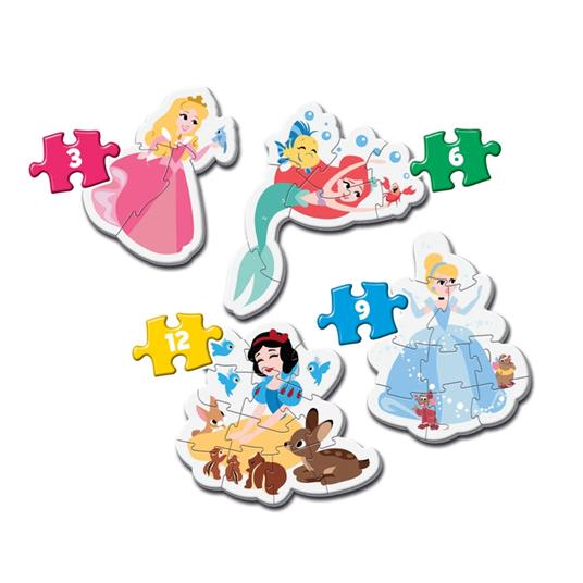 Puzzle Princess - 1x3 + 1x6 + 1x9 + 1x12 pezzi - 2
