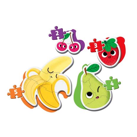 Puzzle Fruits - 1x3 + 1x6 + 1x9 + 1x12 pezzi - 2