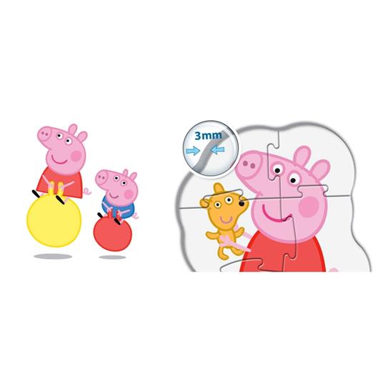 Puzzle Peppa Pig - 1x3 + 1x6 + 1x9 + 1x12 pezzi - 4