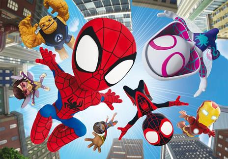 Clementoni - Puzzle per Bambini 104 Pezzi Supercolor, per Bambini 4+ Anni, Illustrazione con Supereroe Spidey - 2
