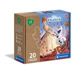 Clementoni Play For Future Disney Frozen 2 2x20 pezzi materiali 100% riciclati Made in Italy, puzzle bambini 3 anni+, 24773
