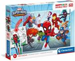 Clementoni Puzzle Happy Colour 60 Pz Marvel Super Hero