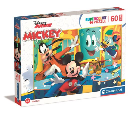 Clementoni supercolor puzzle disney mickey  60 maxi pezzi